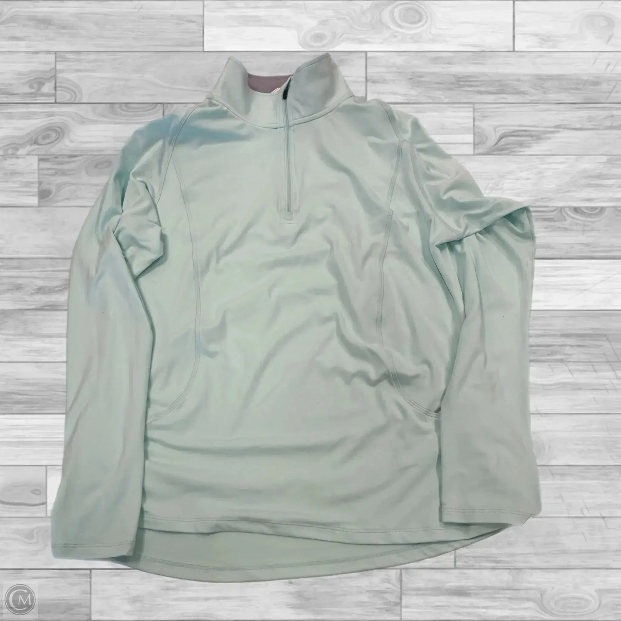 Microfiber texture Weekend Ready Look Athletic Jacket By Champion In Teal, Size: Xl