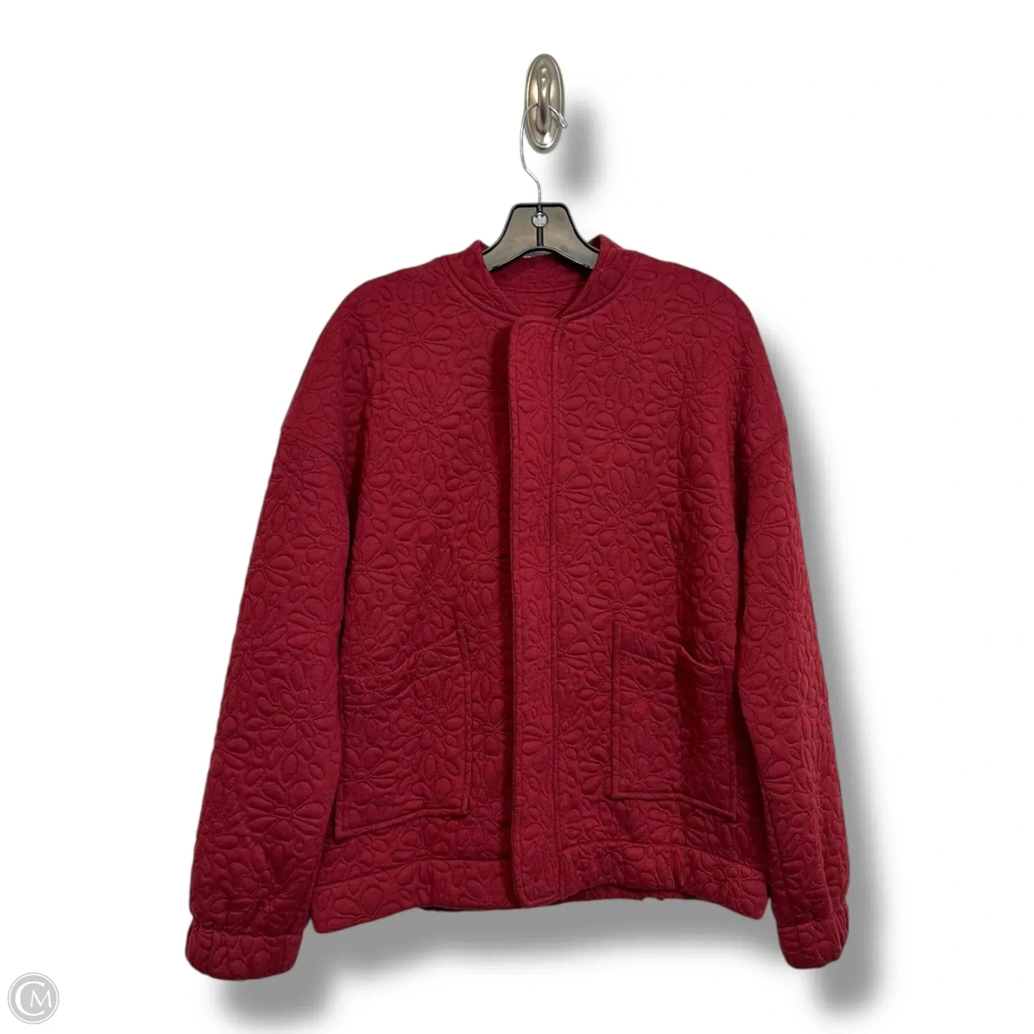 Athletic Jacket By Clothes Mentor In Maroon, Size: S QuickAccess Pockets Sport Fit
