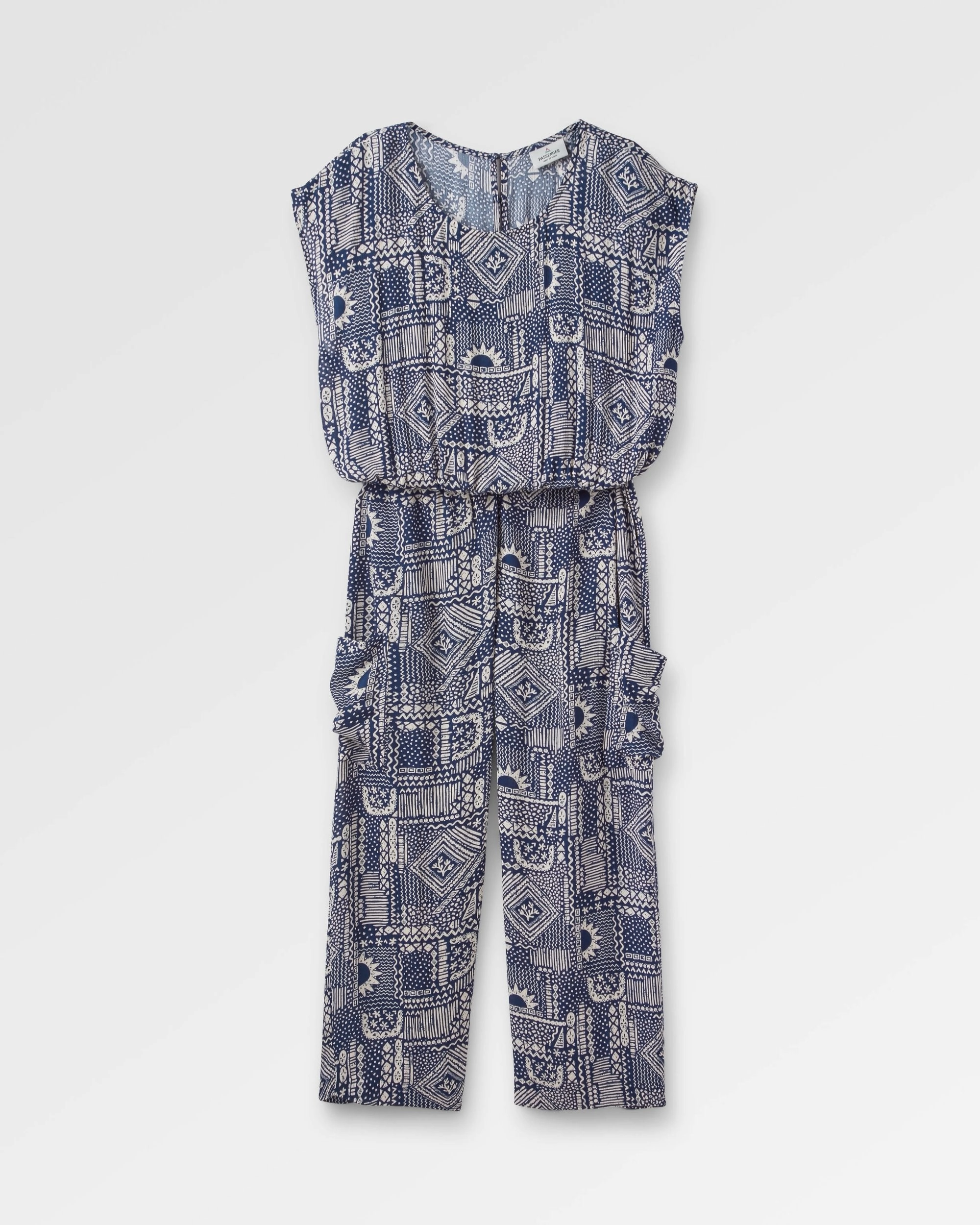 Thimbleberry Jumpsuit - Vintage Patchwork Navy Thermal regulation