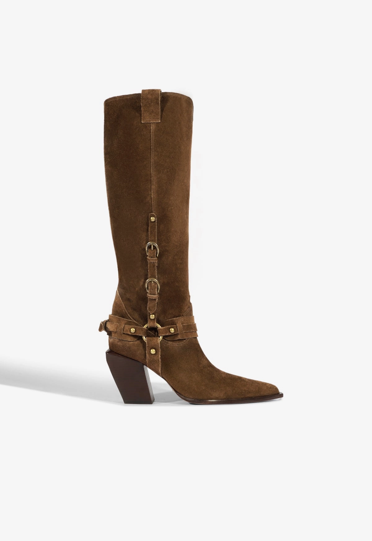 Maine Up Buckle Suede Boot Feather Light Night Travel