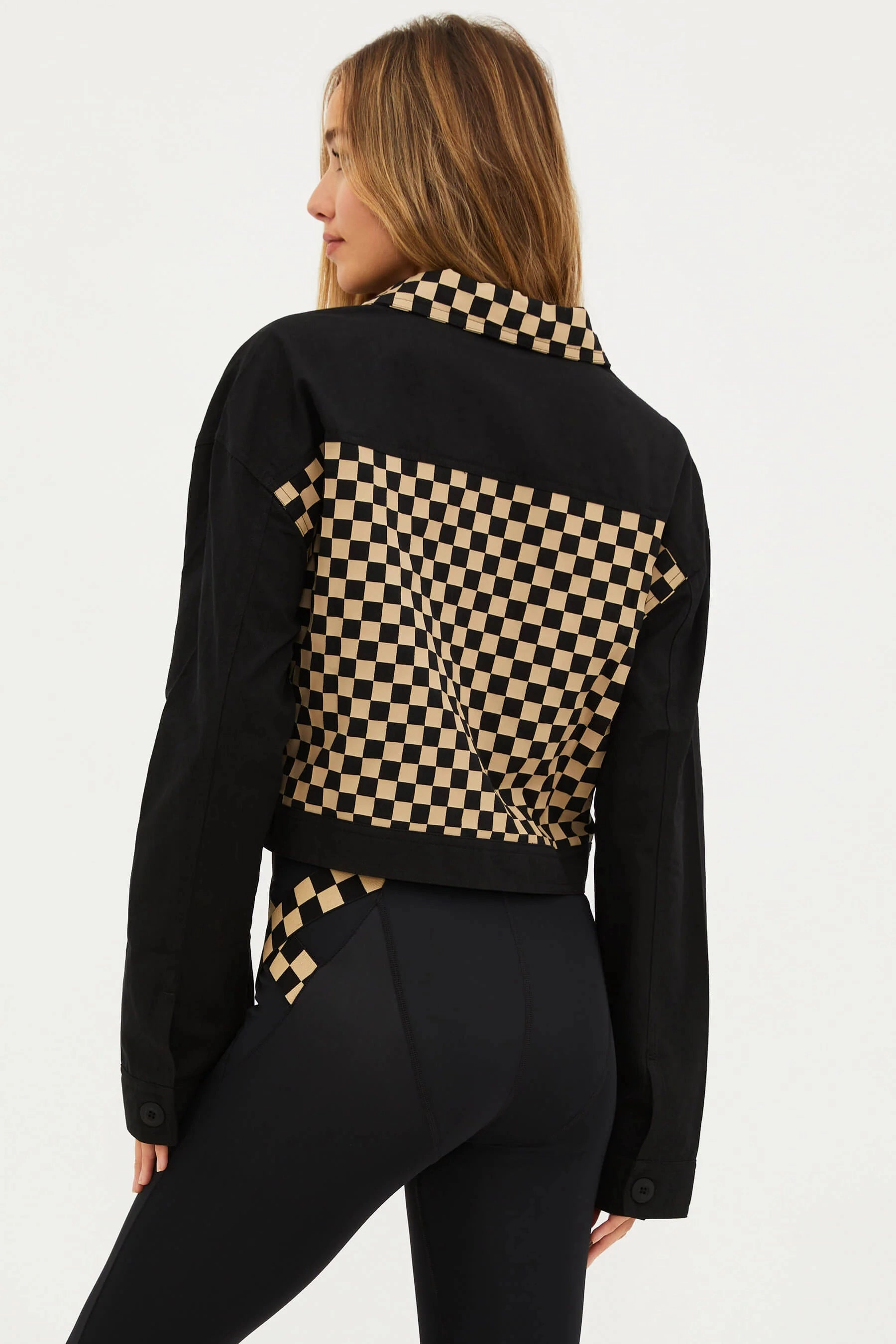 BEACH RIOT | Desert Trucker Jacket - Taupe & Black Quick Dry Material Two Way Zipper