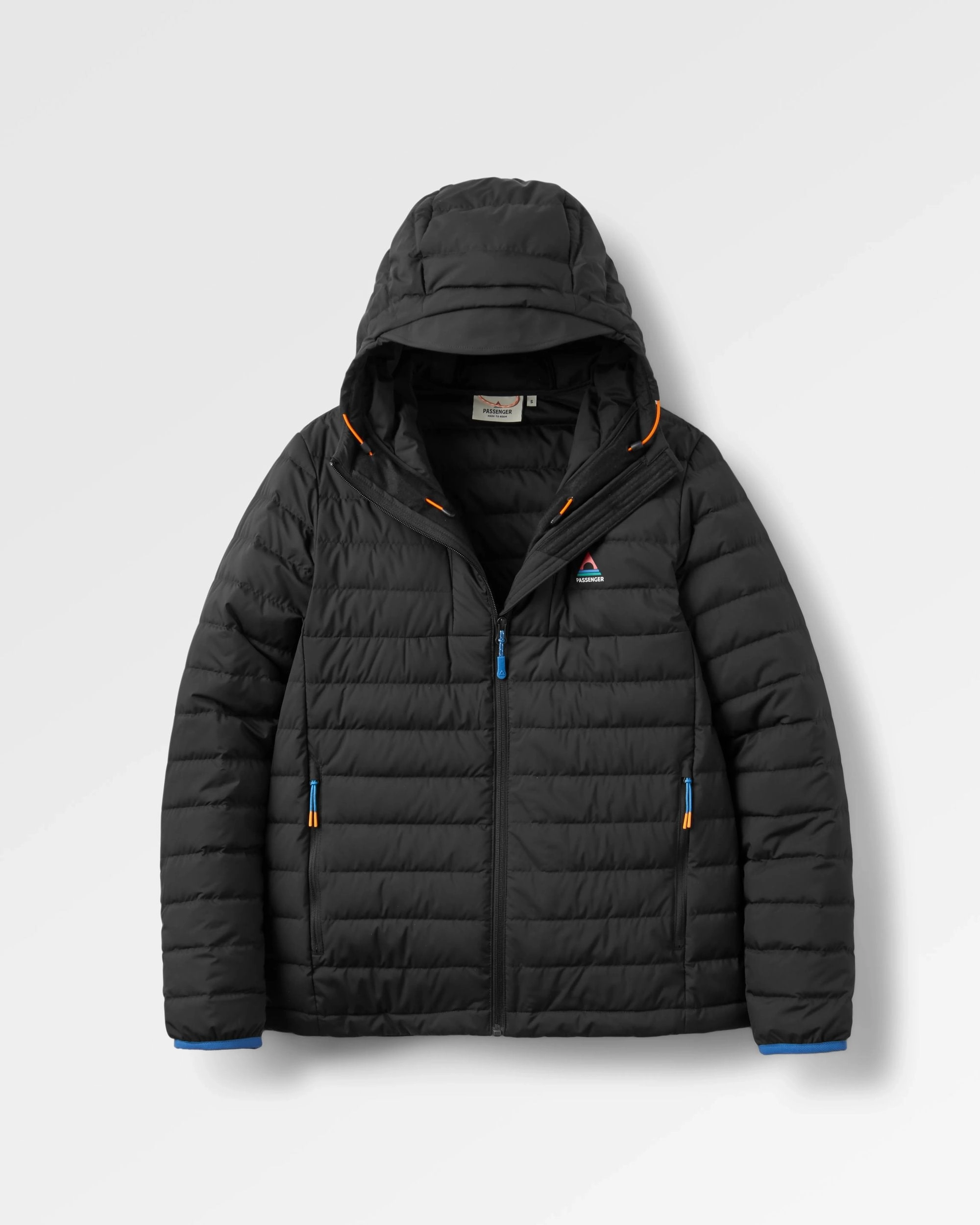 Northstar Down Recycled Jacket - Black Seamless construction Plaid Print
