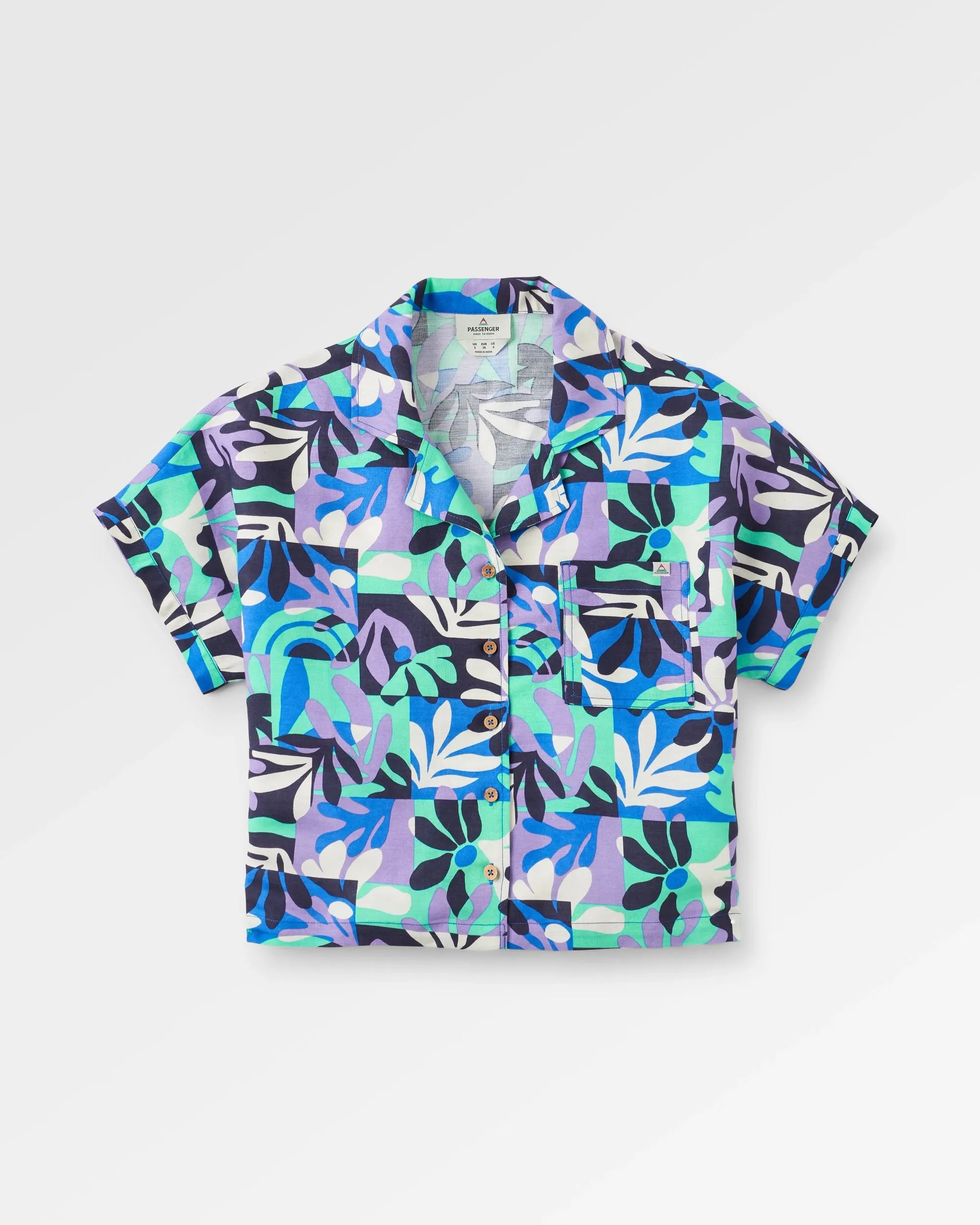Youthful Appeal High-Quality Craftsmanship Arden Linen Short Sleeve Shirt - Mountain Foliage Purple