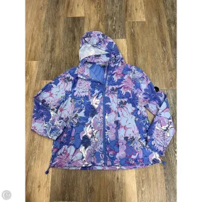 Anti Static Treatment SoftshellTexture Athletic Jacket By Talbots In Blue, Size: L