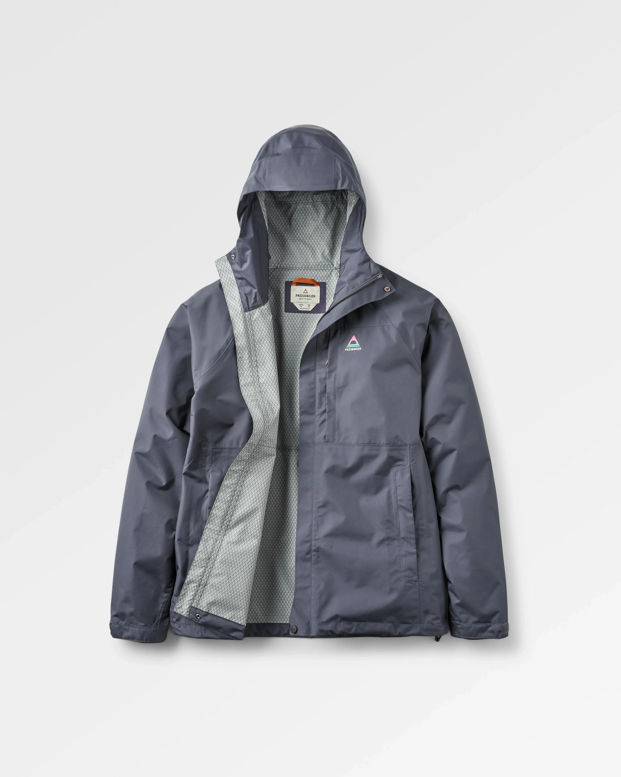 Trailscape Men's Recycled Waterproof Jacket - Charcoal Sleek Outer Travel Layer