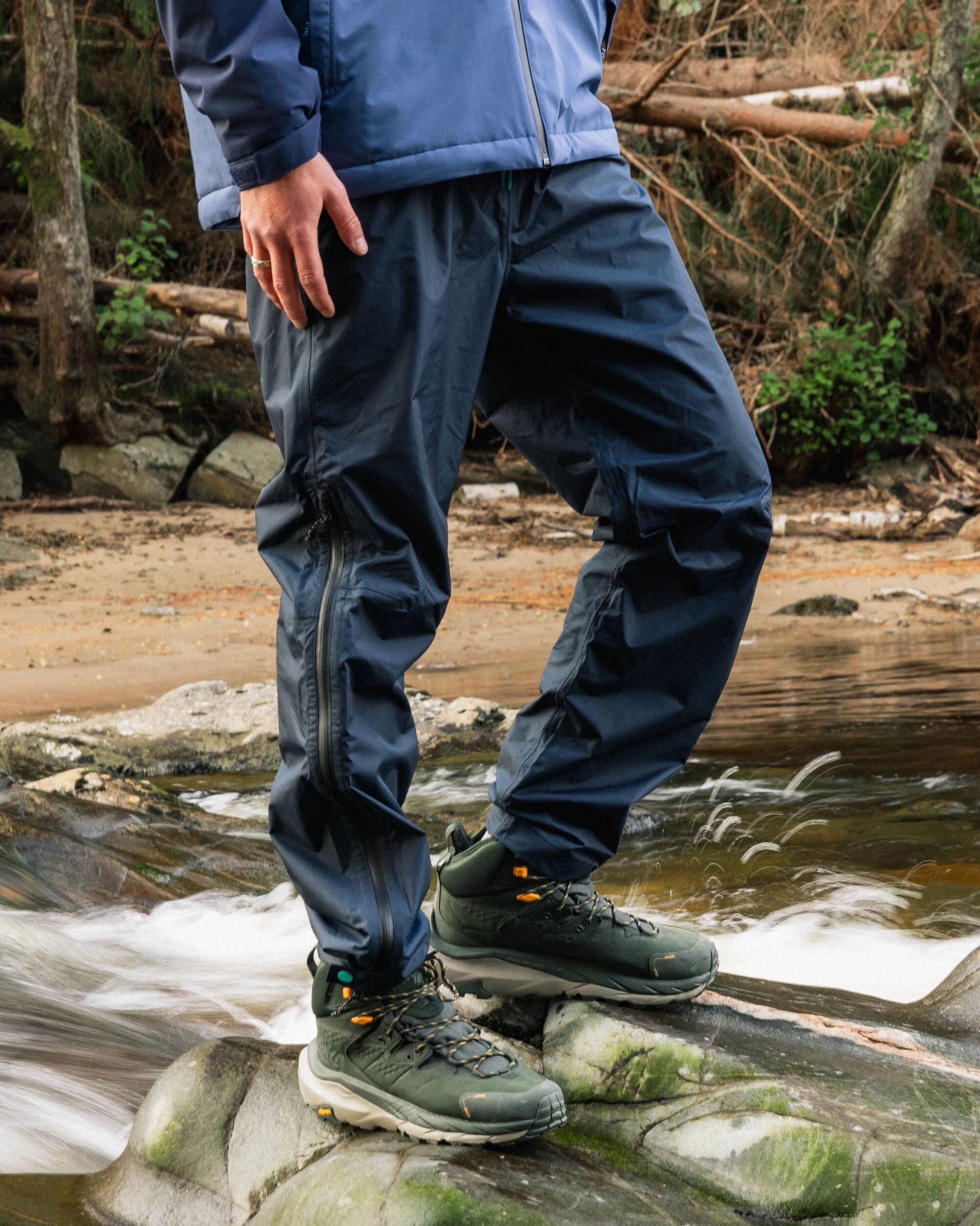 ExtendedSizeRange Droplet Waterproof Recycled Trouser - Deep Navy