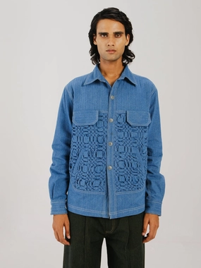 Windproof Construction Fray Resistant Edges Smocked Collar Jacket