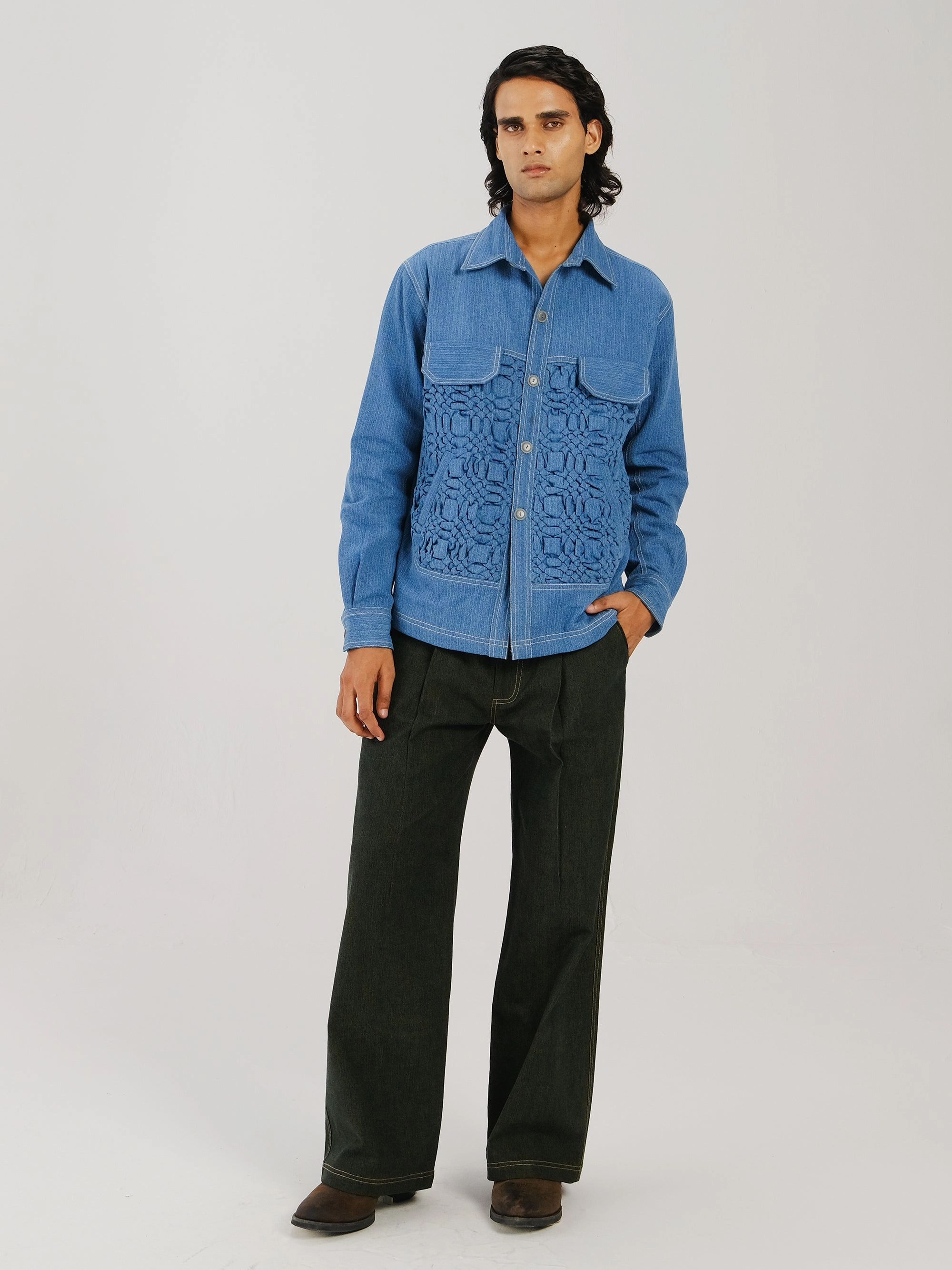 Flexible Fit Engineering Body Mapped Ventilation Smocked Collar Jacket