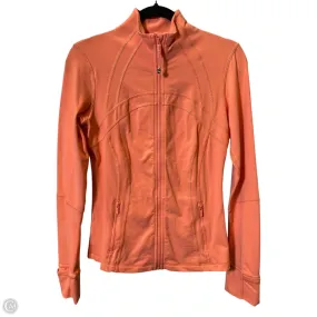 Light Protection Athletic Jacket By Lululemon In Orange, Size: 8