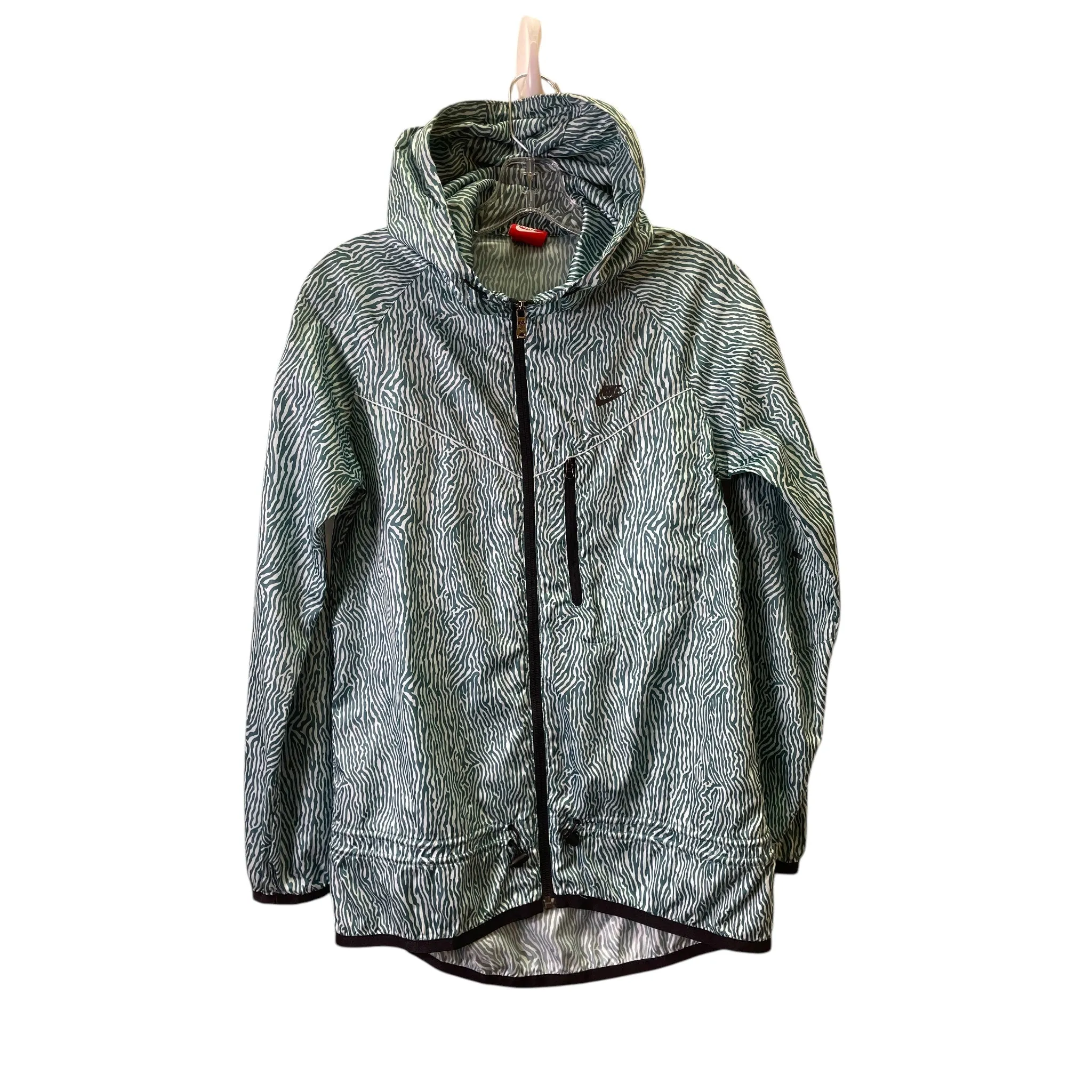Athletic Jacket By Nike Apparel In Teal, Size:S Reinforced Seam Construction