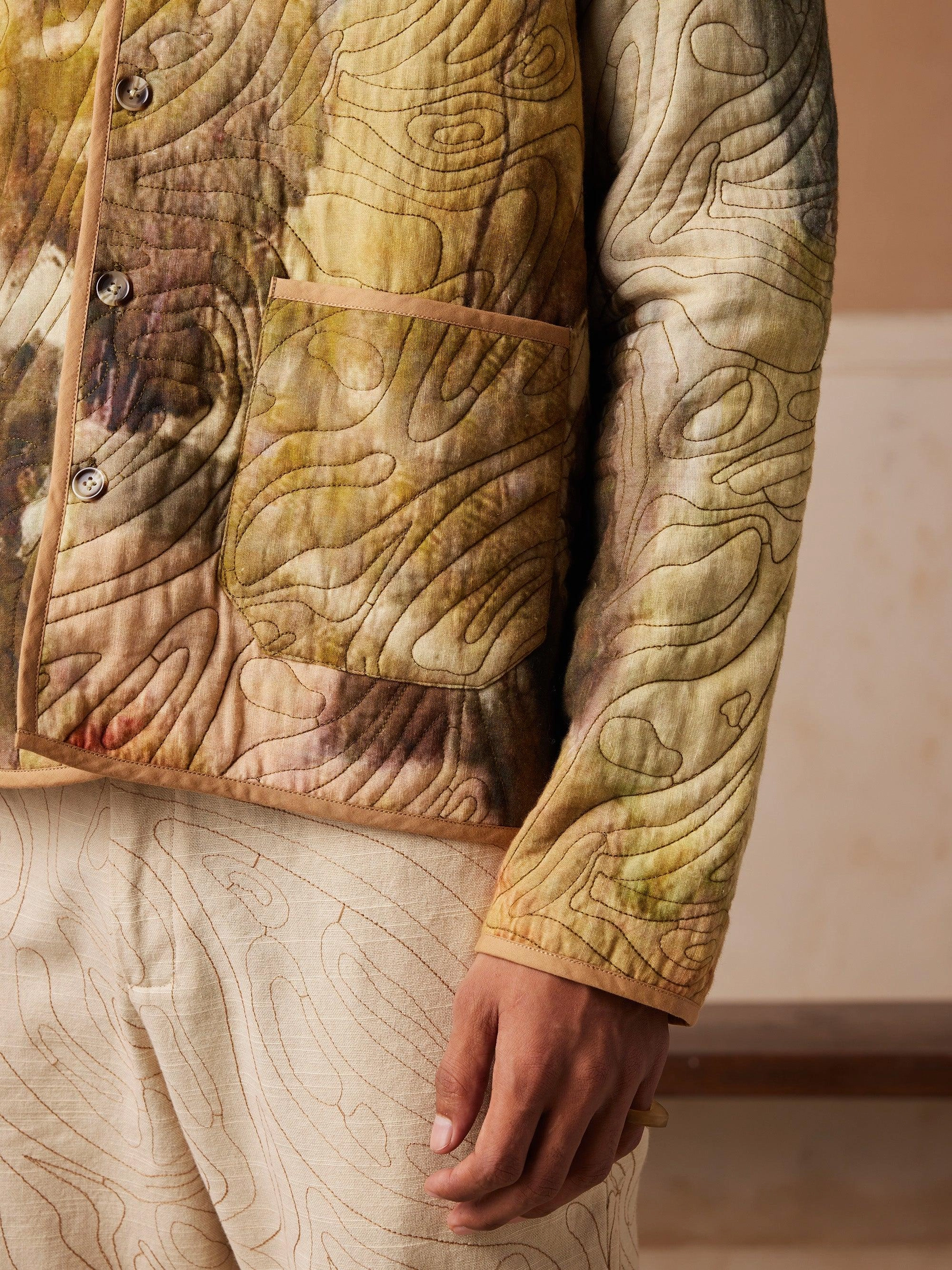 Quilted Jacket Waterproof Coating RibbedKnitCollar