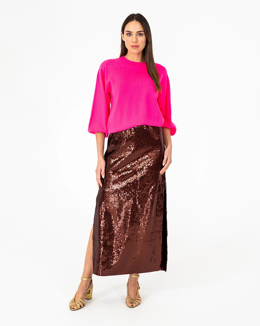 Quinn Maxi Skirt - Shiraz Sequin Wearable Art