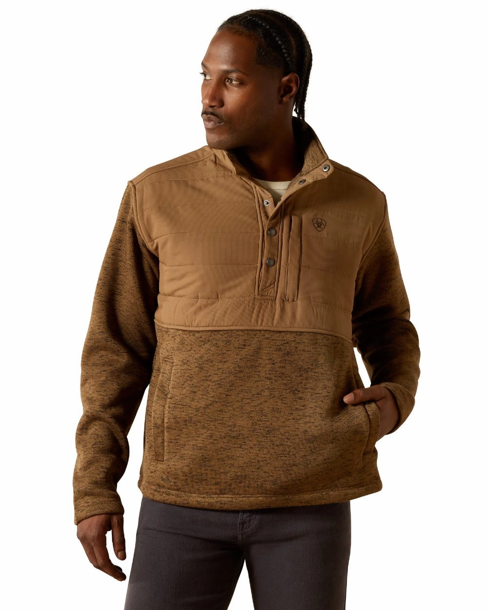 Cozy Trend product geometric precision Ariat Mens Caldwell Reinforced Snap Sweater