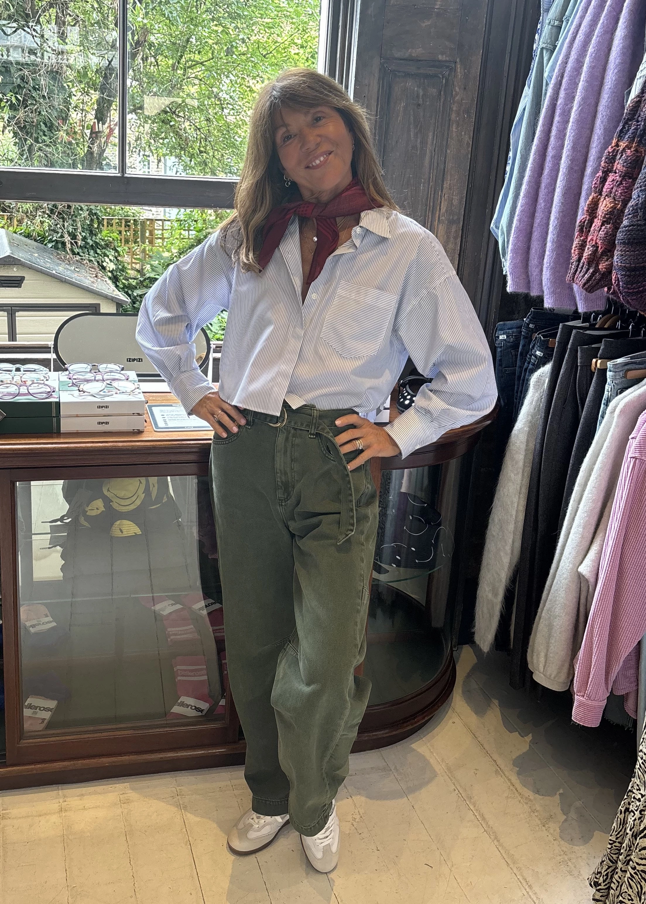 Rag & Bone Charlie Barrel W Belt in Dark Olive No Chafe
