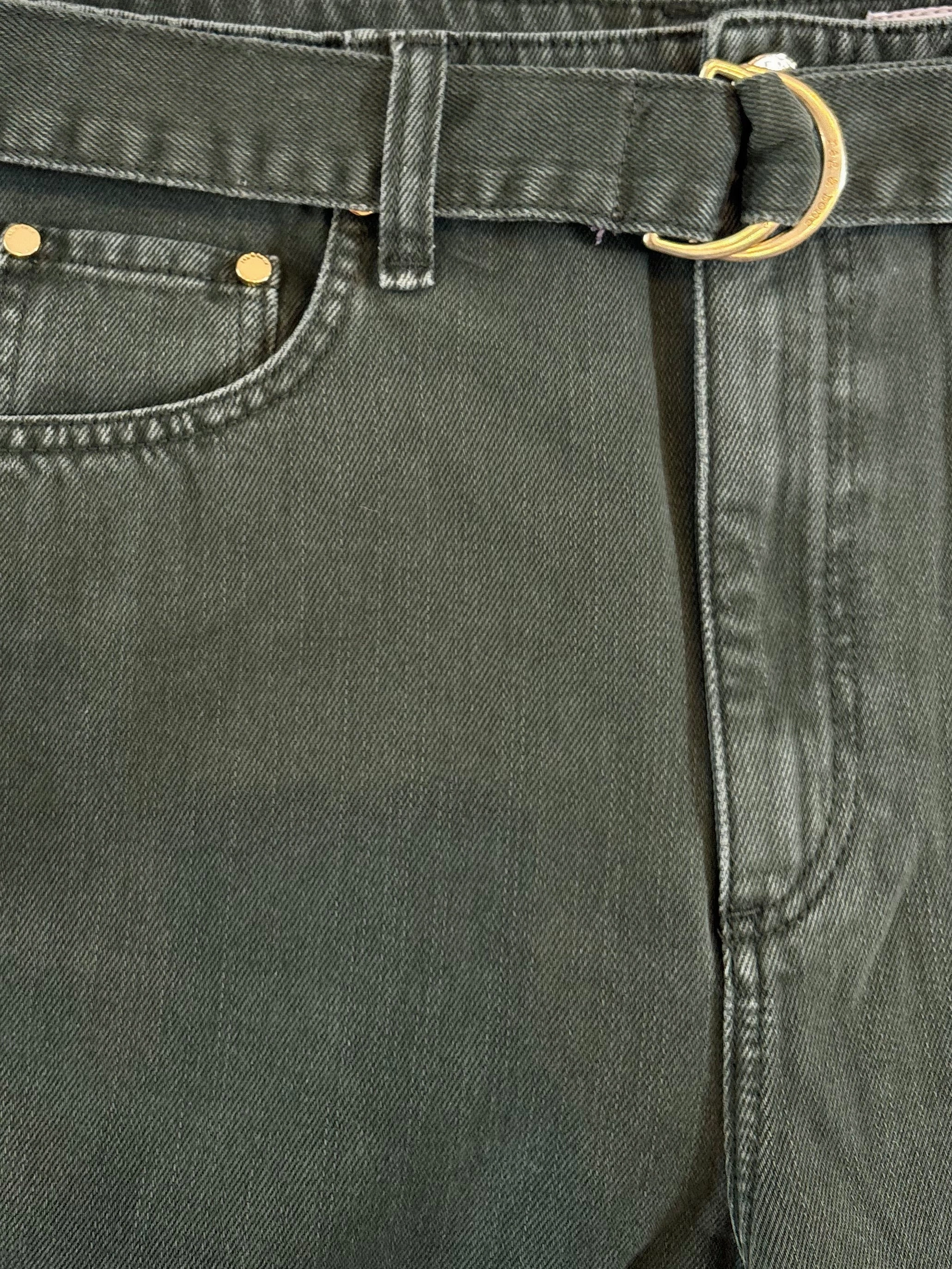 Rag & Bone Charlie Barrel W Belt in Dark Olive Functional Layers Durable Seams
