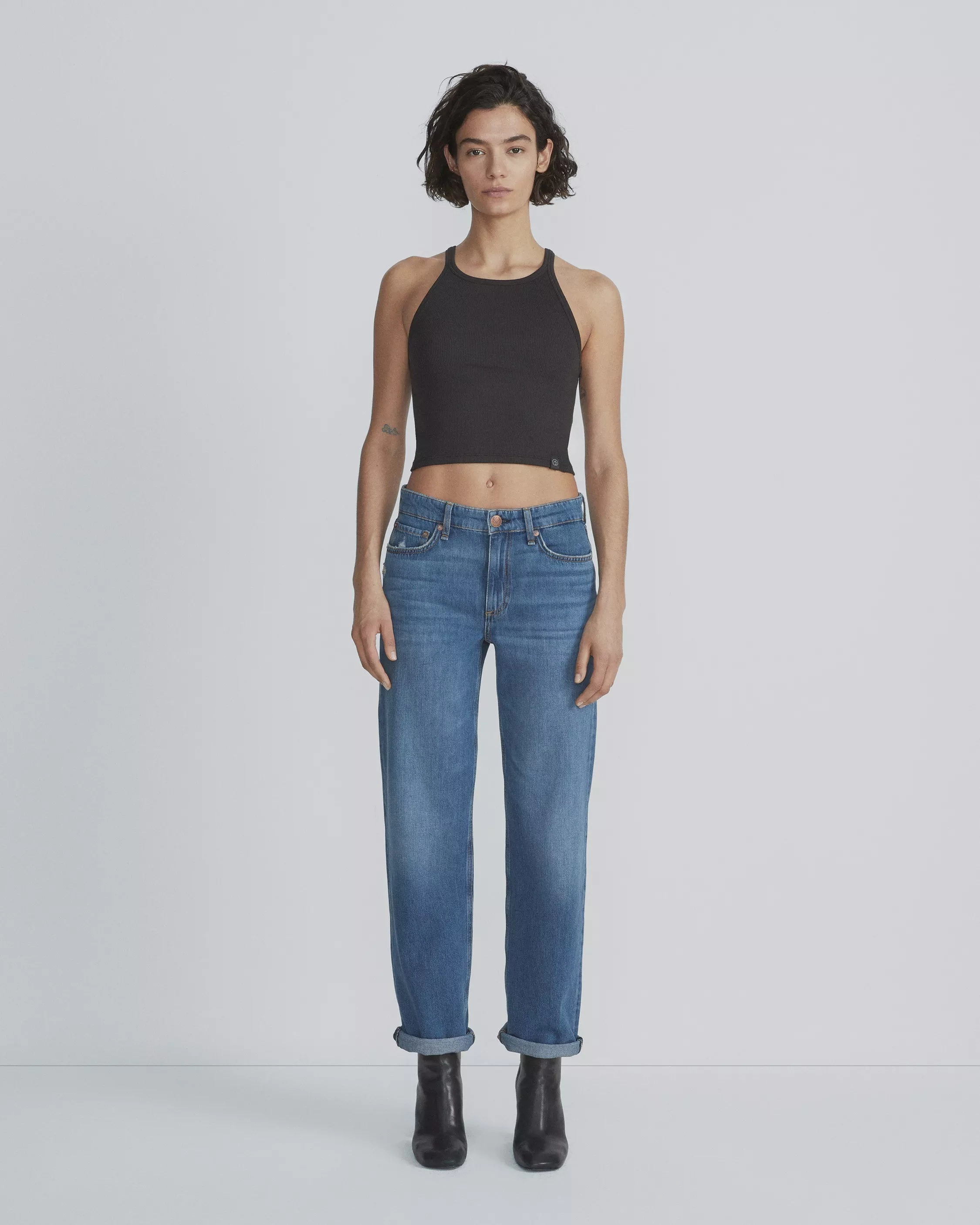 Rag & Bone Dre Low Rise Baggy in Blake Unfaded Hemline Classic Comfort