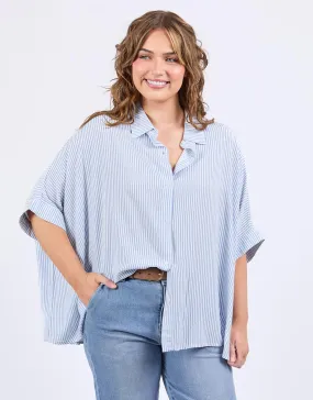 Cozy Feel Luna Shirt - Dusk Blue/Marshmallow Stripe