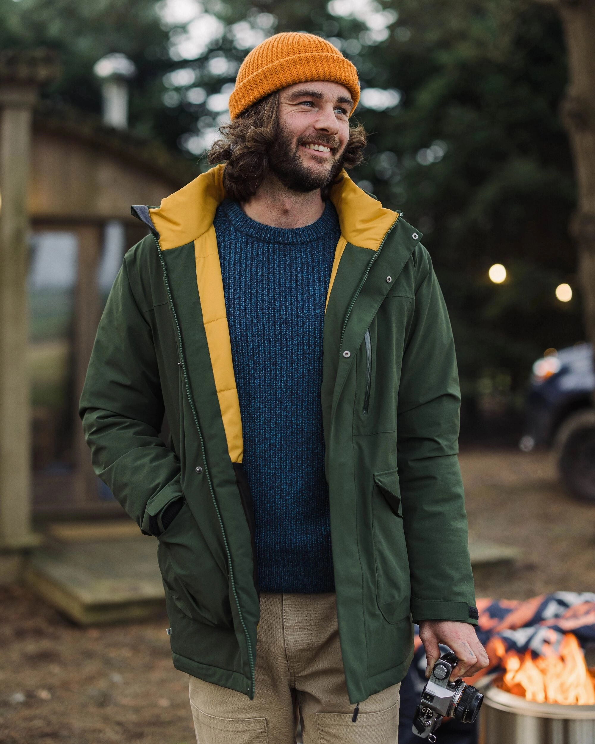 Ventilation Vents Reinforced Shoulder Panels Rainier Waterproof Parka - Fir Tree