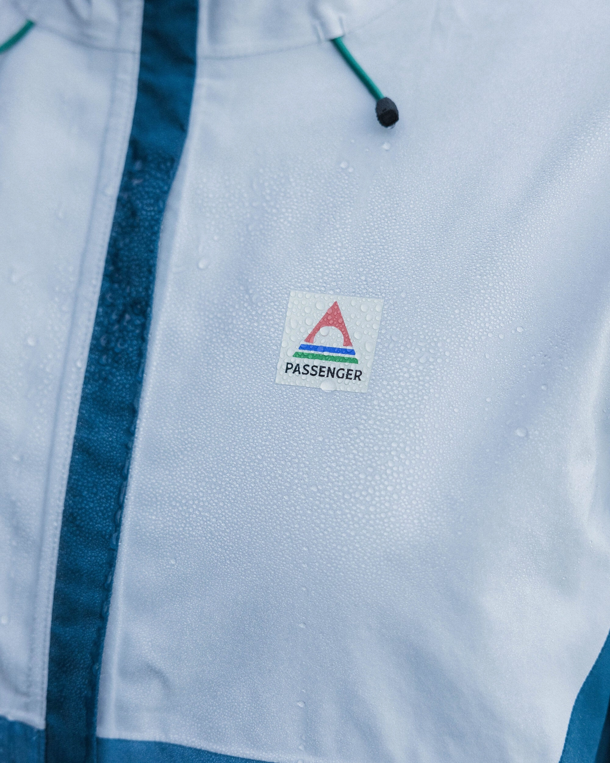 Rugged Style Hypoallergenic Fabric Blend Rainstorm Recycled Waterproof Jacket - Grey Blue/Blue Steel