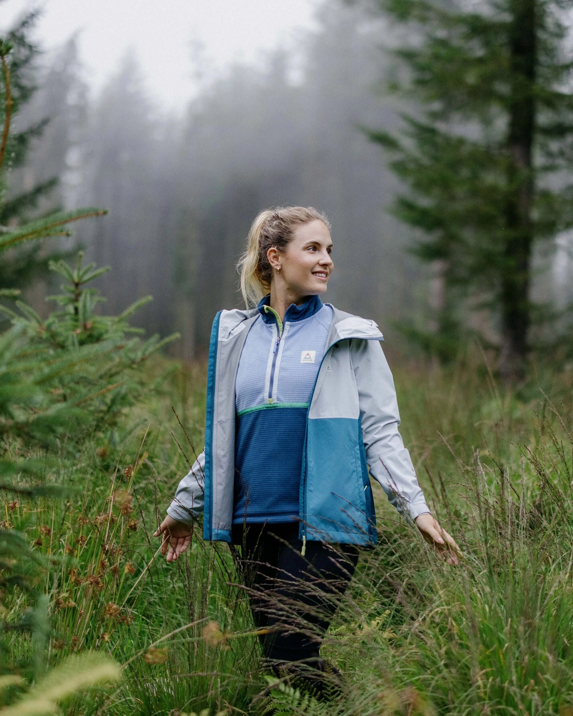 Rainstorm Recycled Waterproof Jacket - Grey Blue/Blue Steel Waterproof Fabric