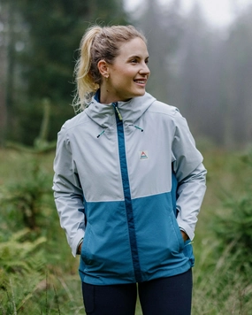 NonIrritatingLining Rainstorm Recycled Waterproof Jacket - Grey Blue/Blue Steel