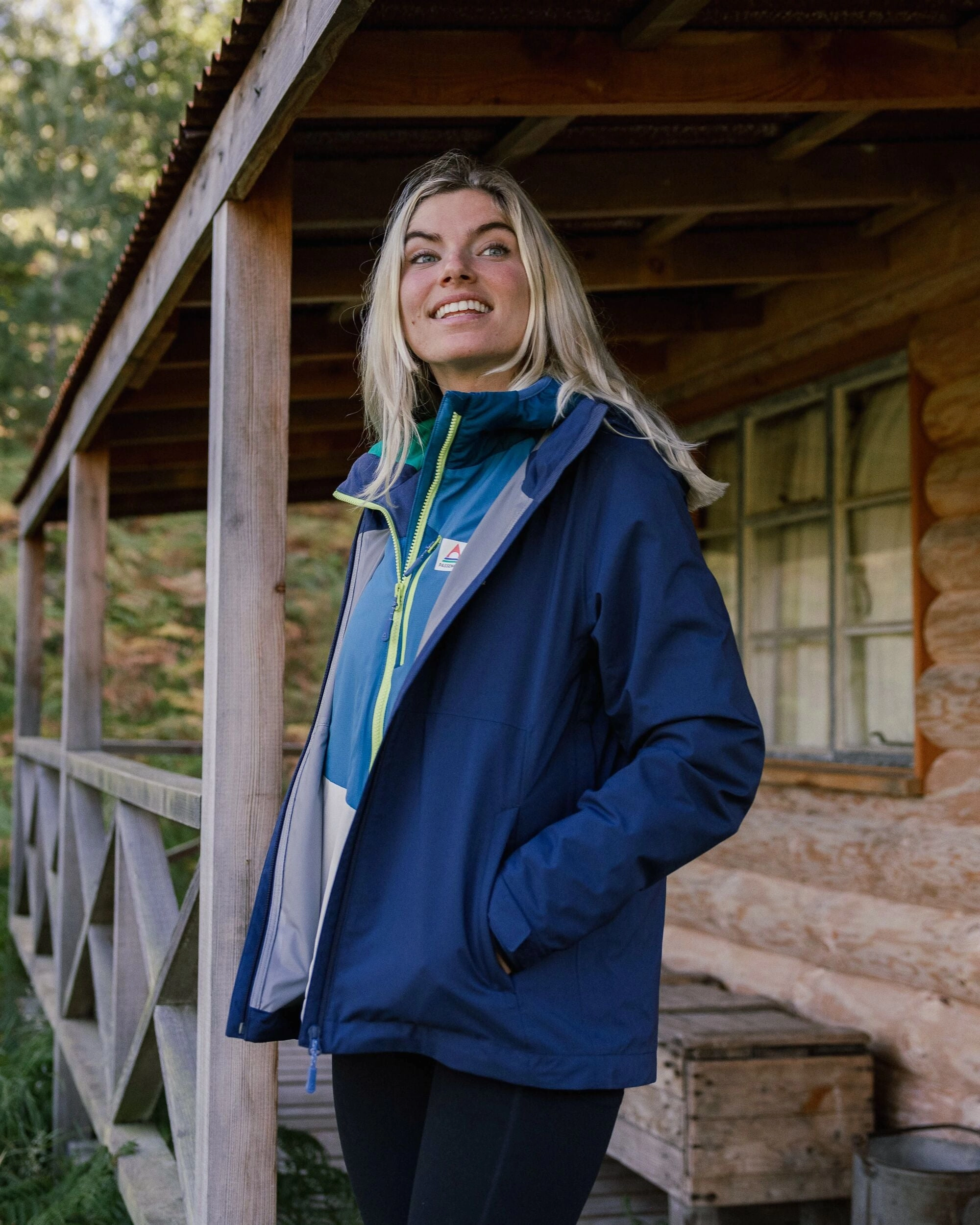 Modern Minimal Rainstorm Recycled Waterproof Jacket - Rich Navy