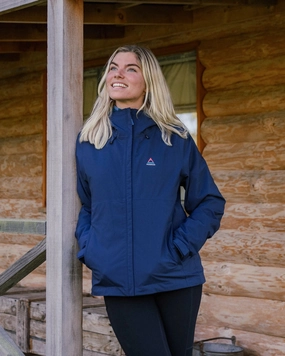 Abrasion Resistant Surface Rainstorm Recycled Waterproof Jacket - Rich Navy