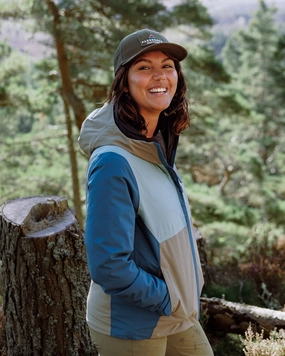 Recycled Polyester Seam Sealed Rainstorm Recycled Waterproof Jacket - Tidal Blue/Arctic/Dusty Olive