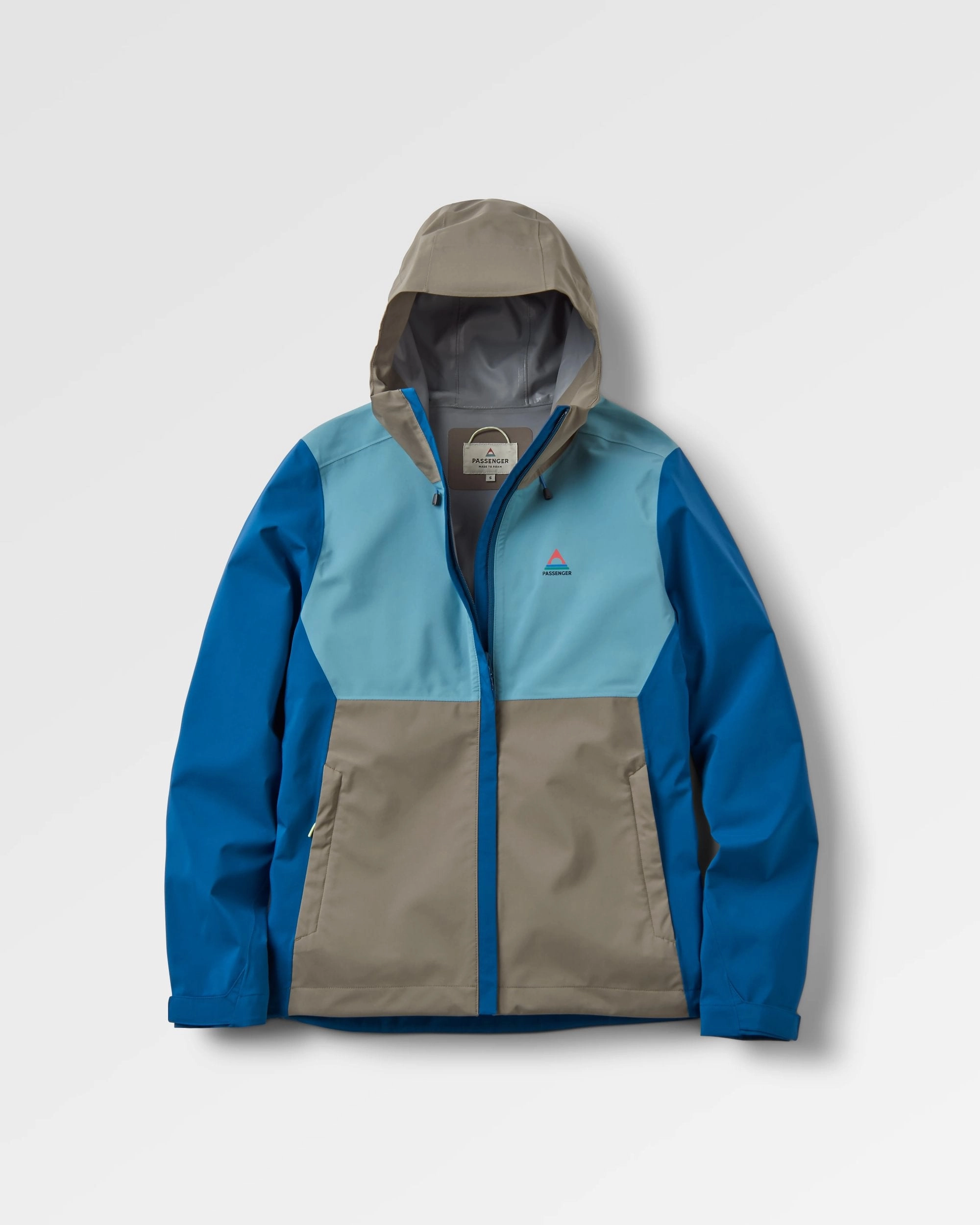 Light Protection Rainstorm Recycled Waterproof Jacket - Tidal Blue/Arctic/Dusty Olive
