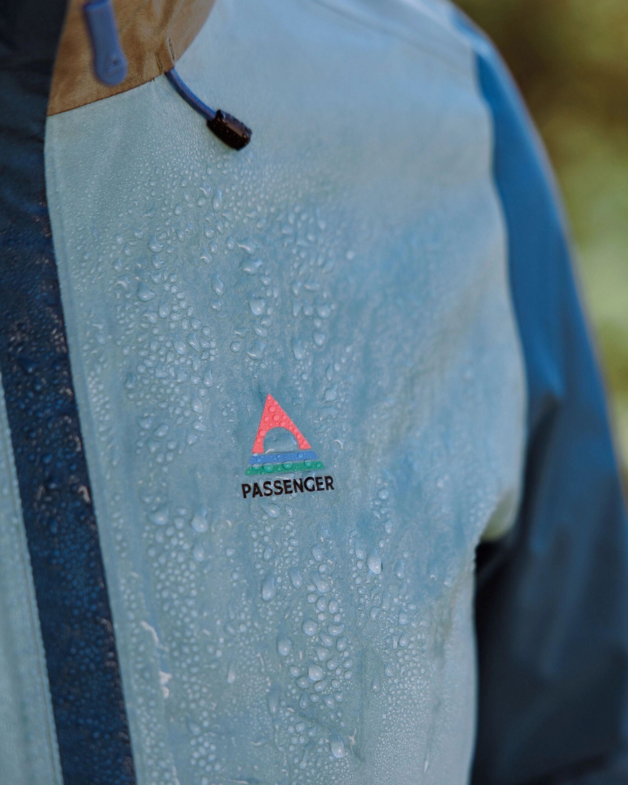 Softshell Technology Rainstorm Recycled Waterproof Jacket - Tidal Blue/Arctic/Dusty Olive