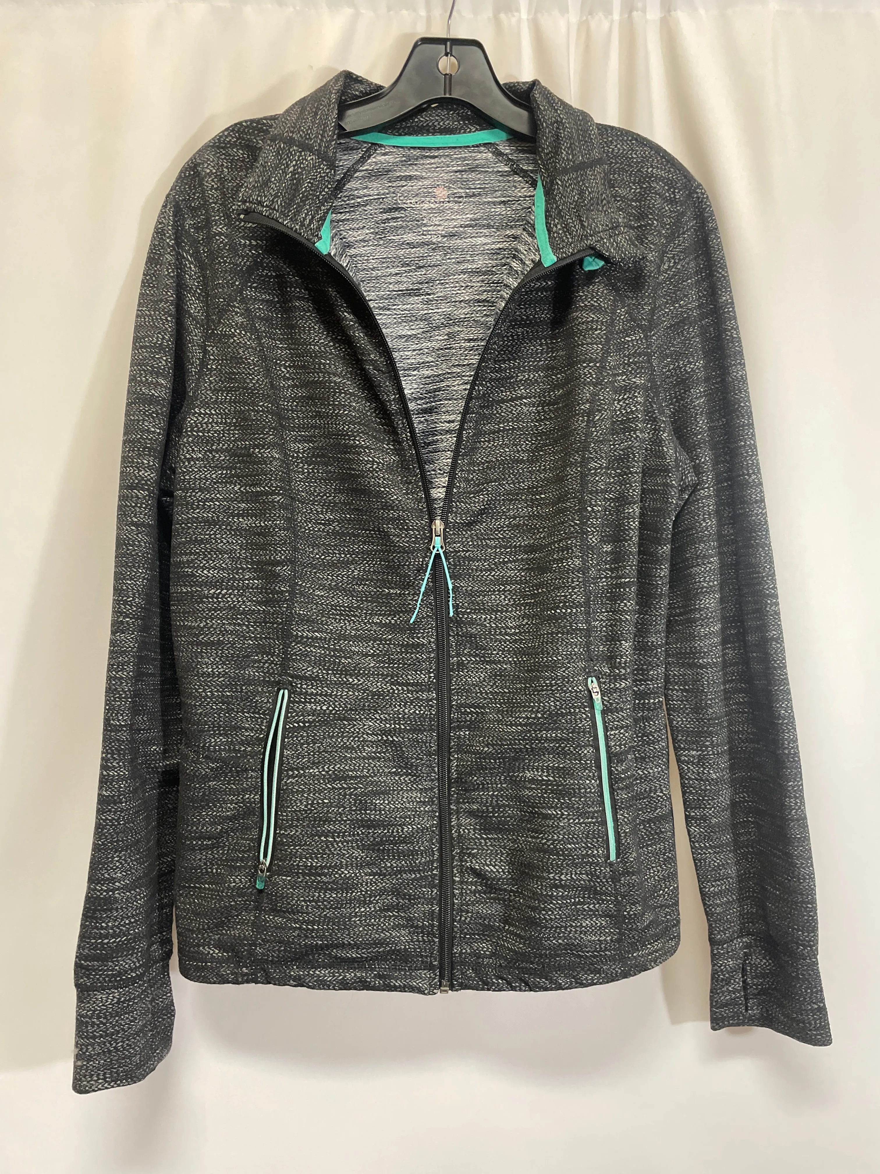 Neutral Tones Look Athletic Jacket By Tangerine In Grey, Size: Xl