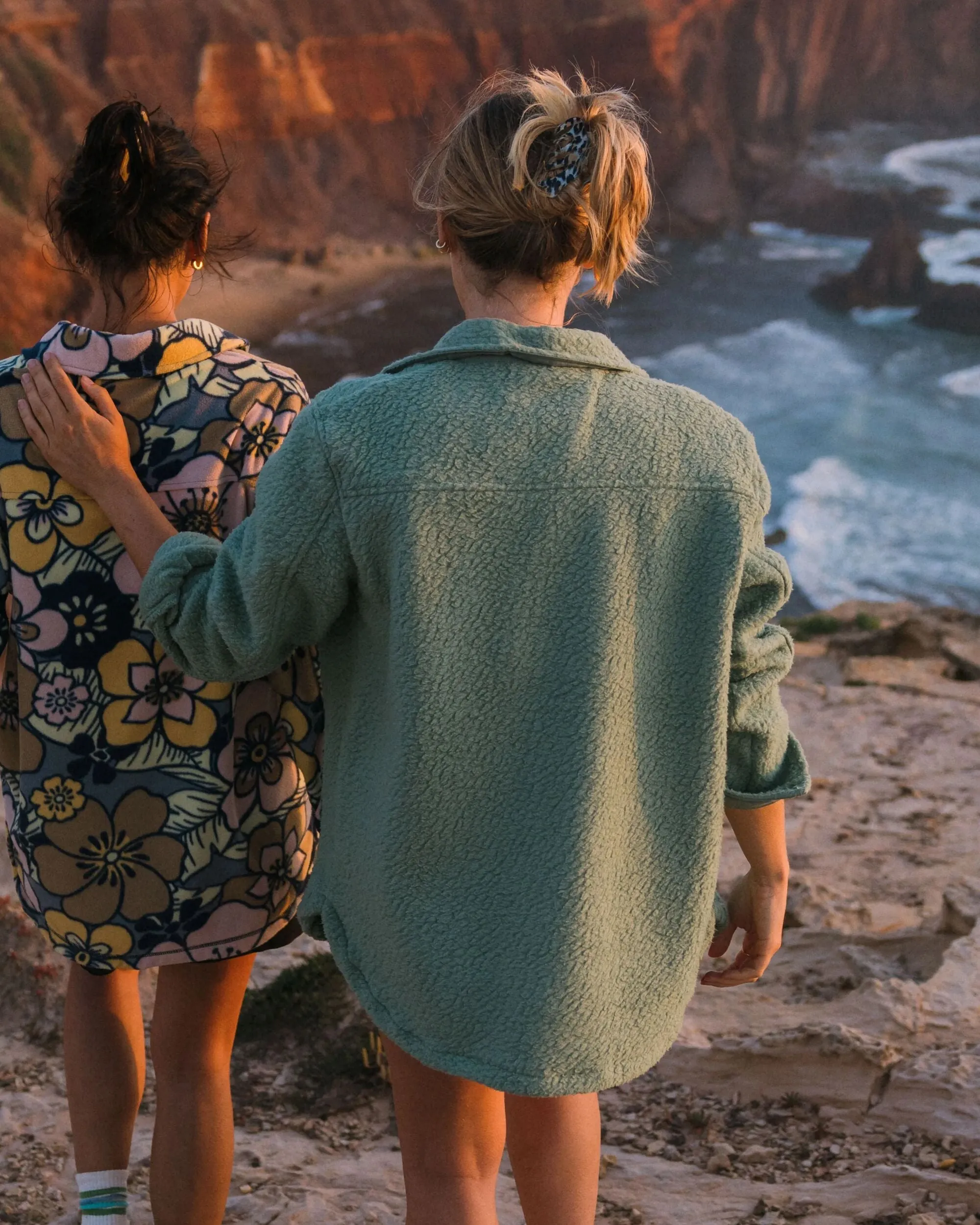 Rappel Recycled Sherpa Oversized Shirt - Pistachio Dressy look UV Protective Fabric