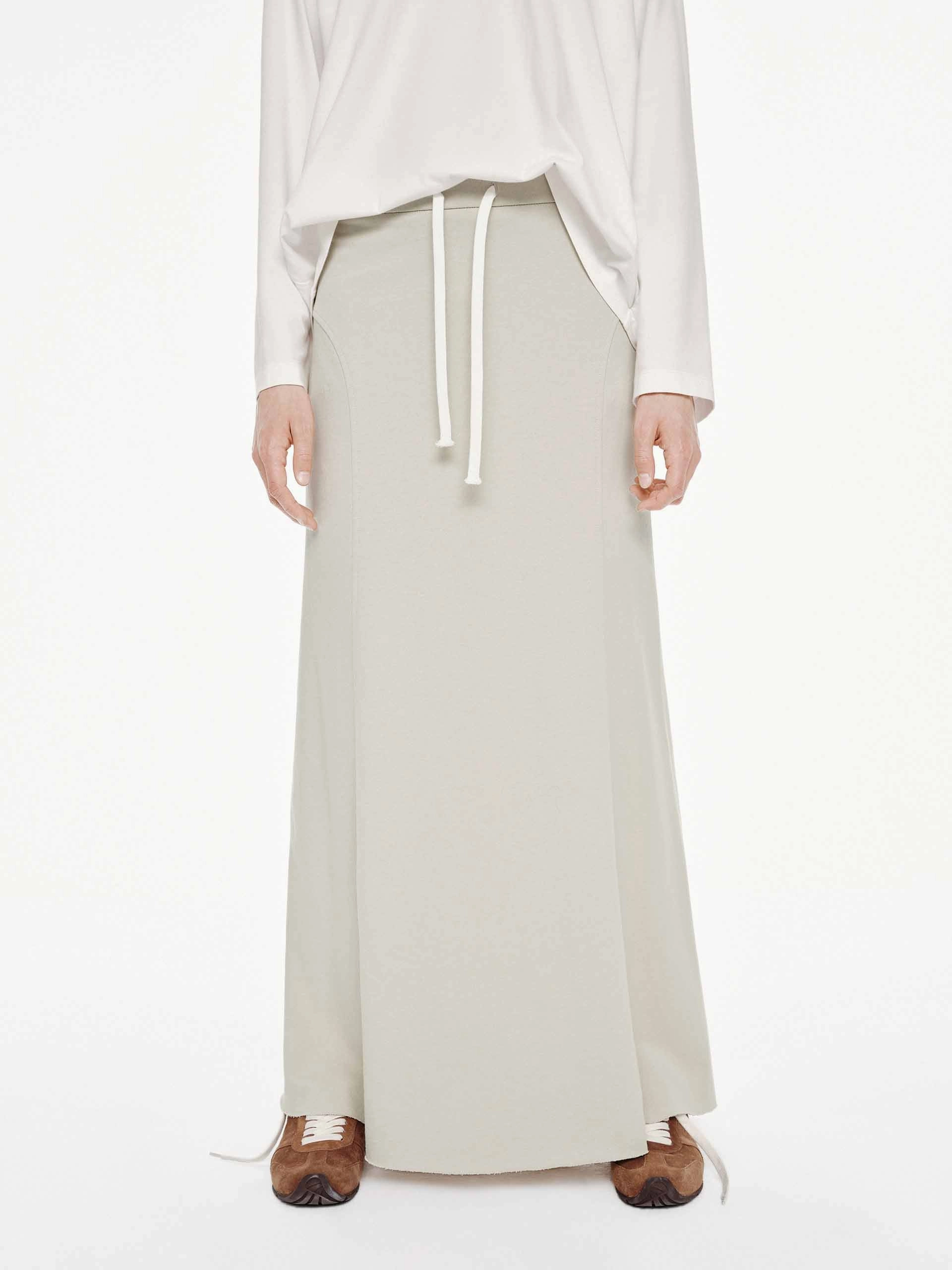 Raw Hem Drawstring Skirt Athleisure Inspired