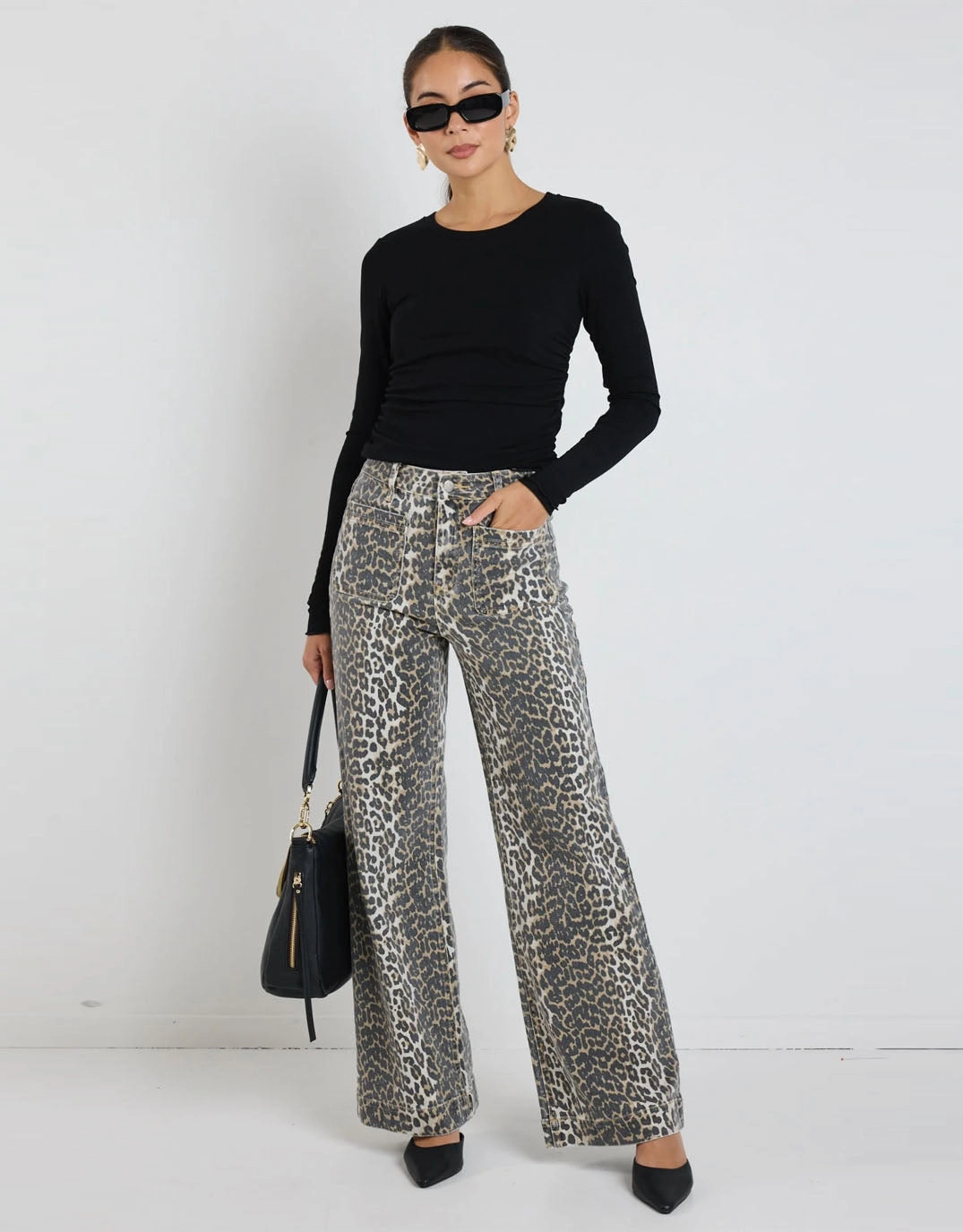 Zoey High Rise Stretch Denim Jean - Leopard Couple Look Elegant Summer Vibes Chill Attire
