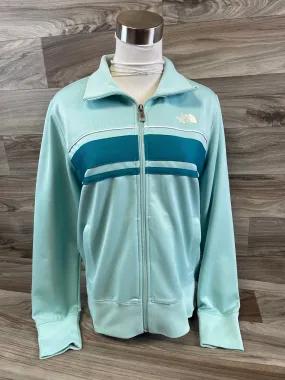 Athletic Jacket By The North Face In Aqua, Size: L Flexible Cuffs Hydrophobic Treatment