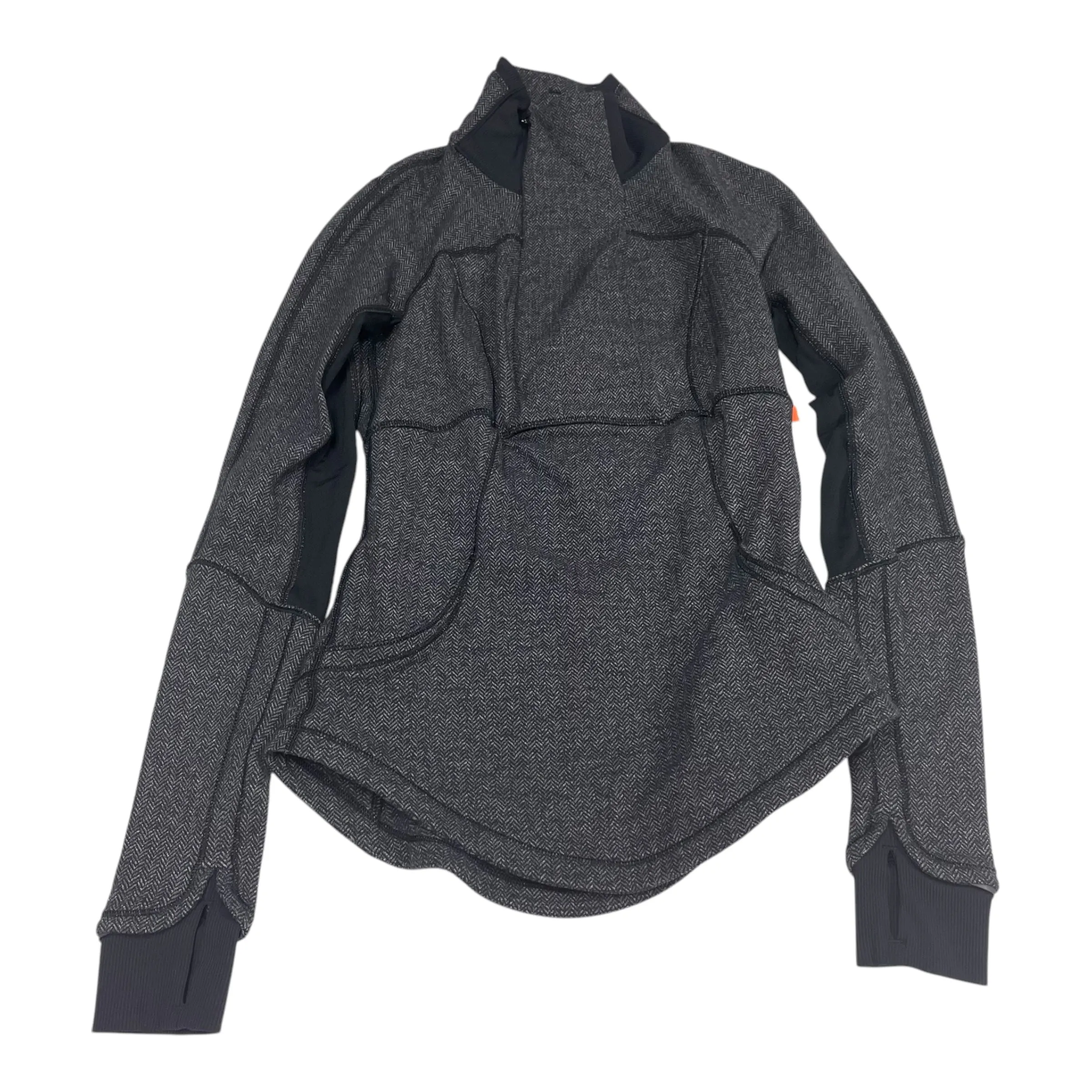 Athletic Jacket By Lululemon In Grey, Size: Xs Smooth Zipper Glides