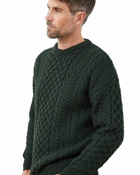 Aran Inishbofin Traditional Sweater Loungewear Friendly No-Fuss Look