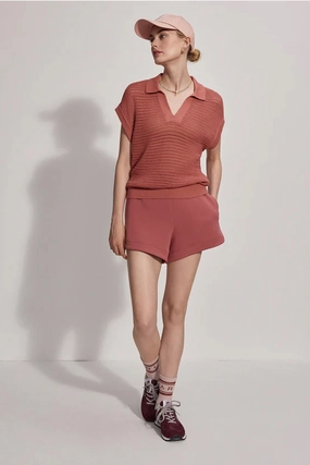 Chic Layer Recycled Polyester Blend VARLEY | Otto Knit Vest - Canyon Rose