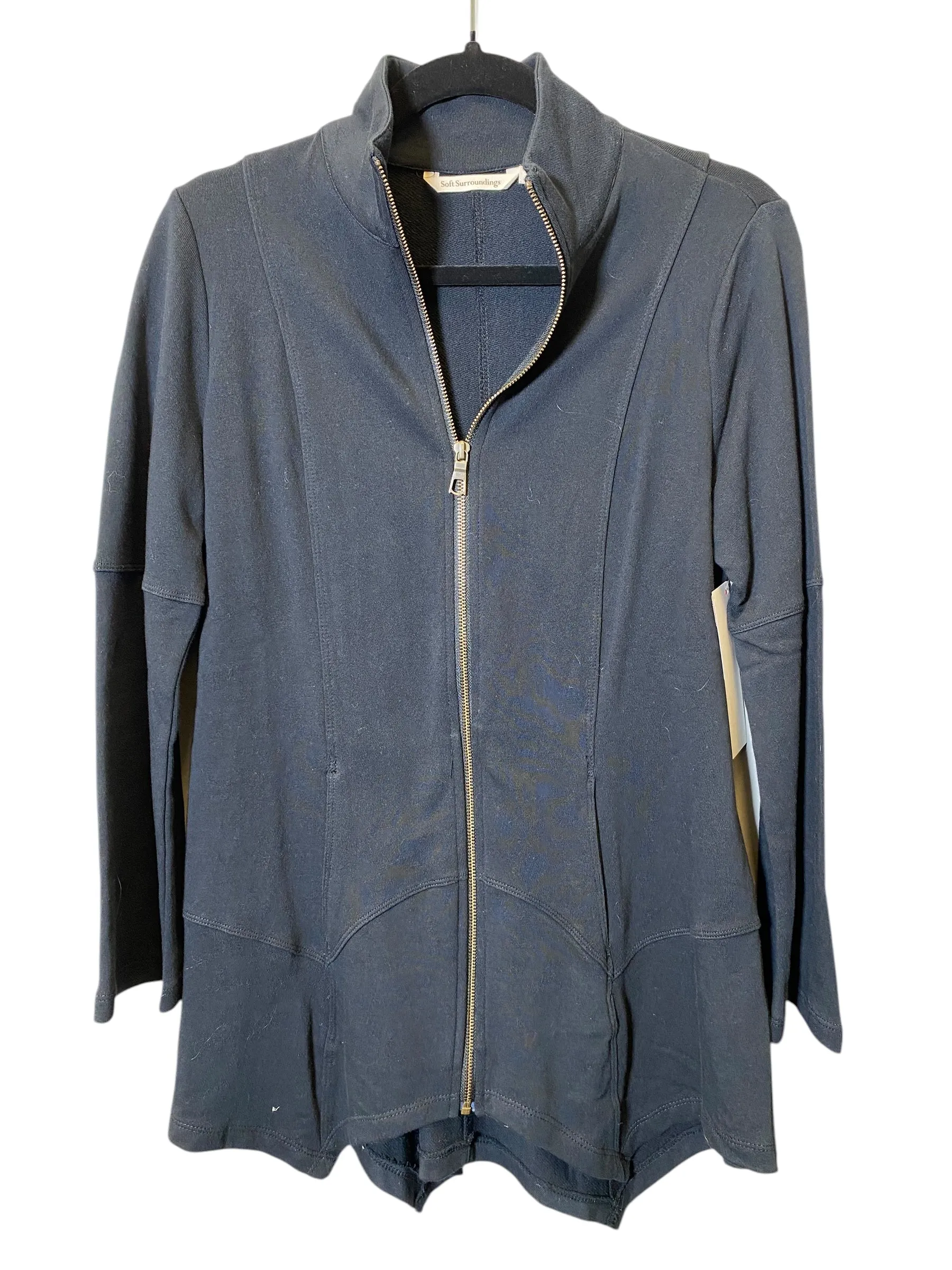 OdorControlTreatment Athletic Jacket By Soft Surroundings In Black, Size: Xs