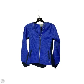 Athletic Jacket By Athleta In Blue, Size: Xxs Touchscreen Compatible Cuffs