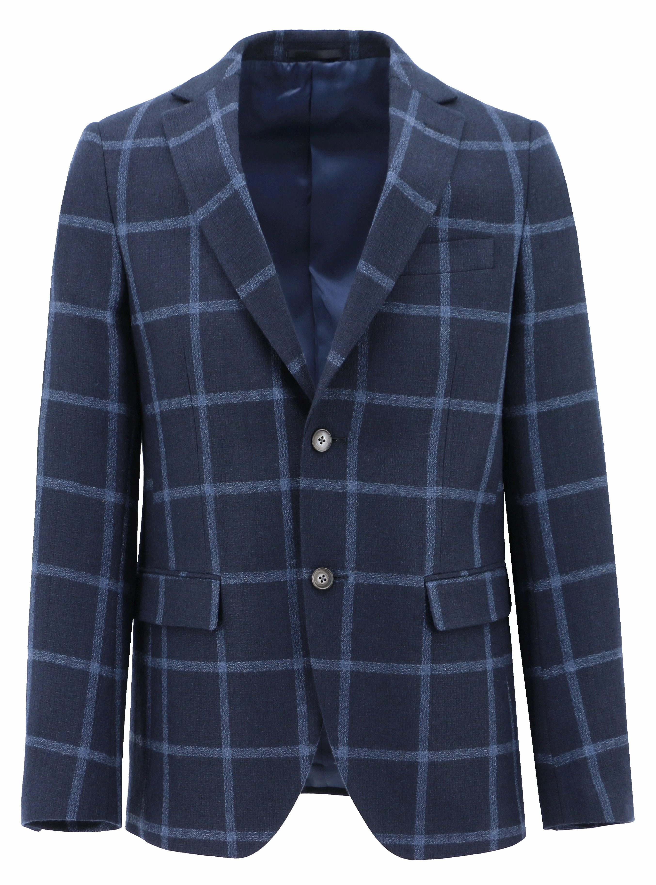 Melrose Blue Checked Sports Jacket Urban Hike Style Poly Blend
