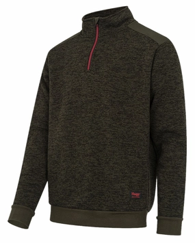 Hoggs of Fife Green King II Quarter Zip Knit Fleece Durable Outer Layer SlimSilhouette