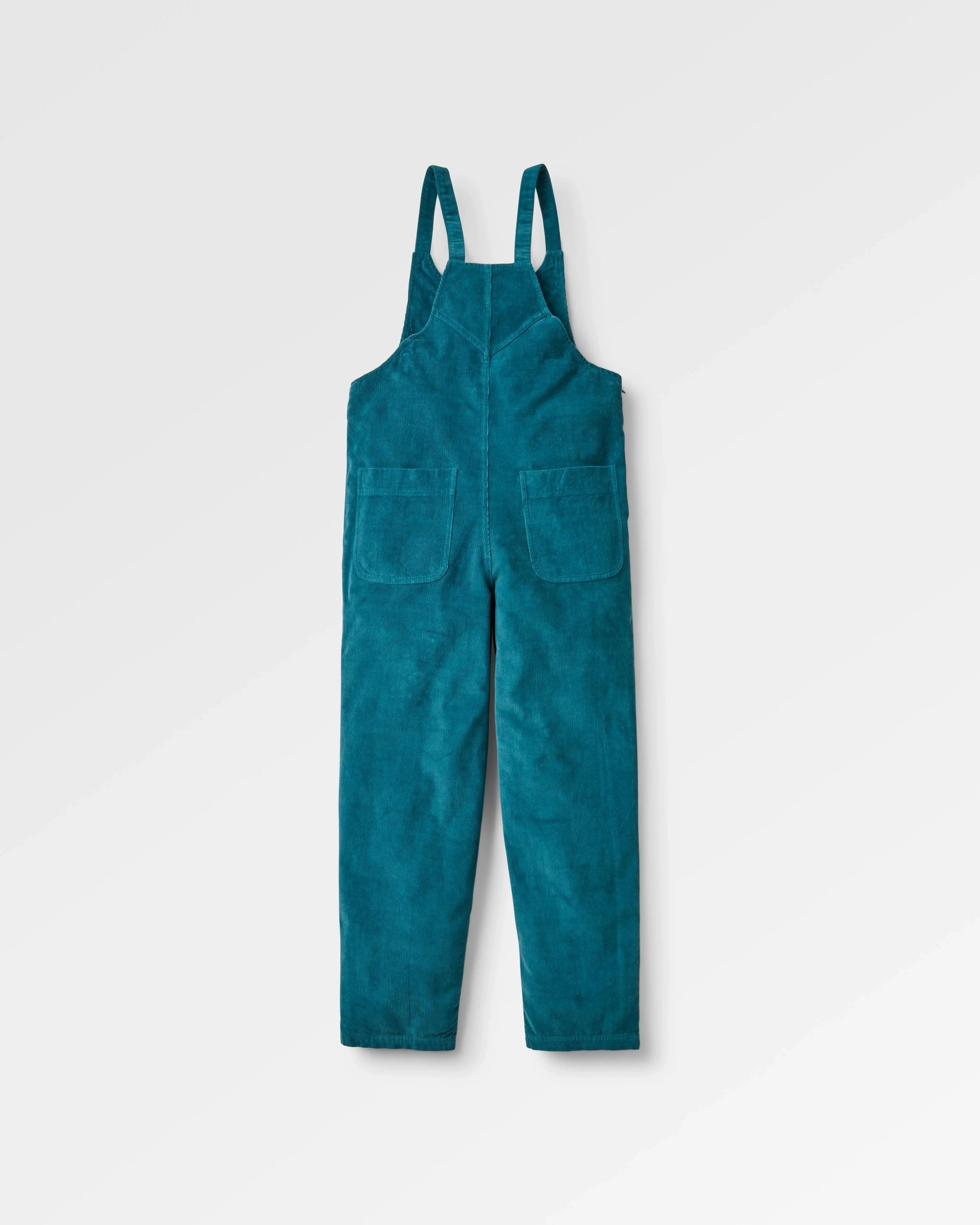 Laser Cut Edges Meadows Organic Cotton Cord Dungarees - Tidal Blue