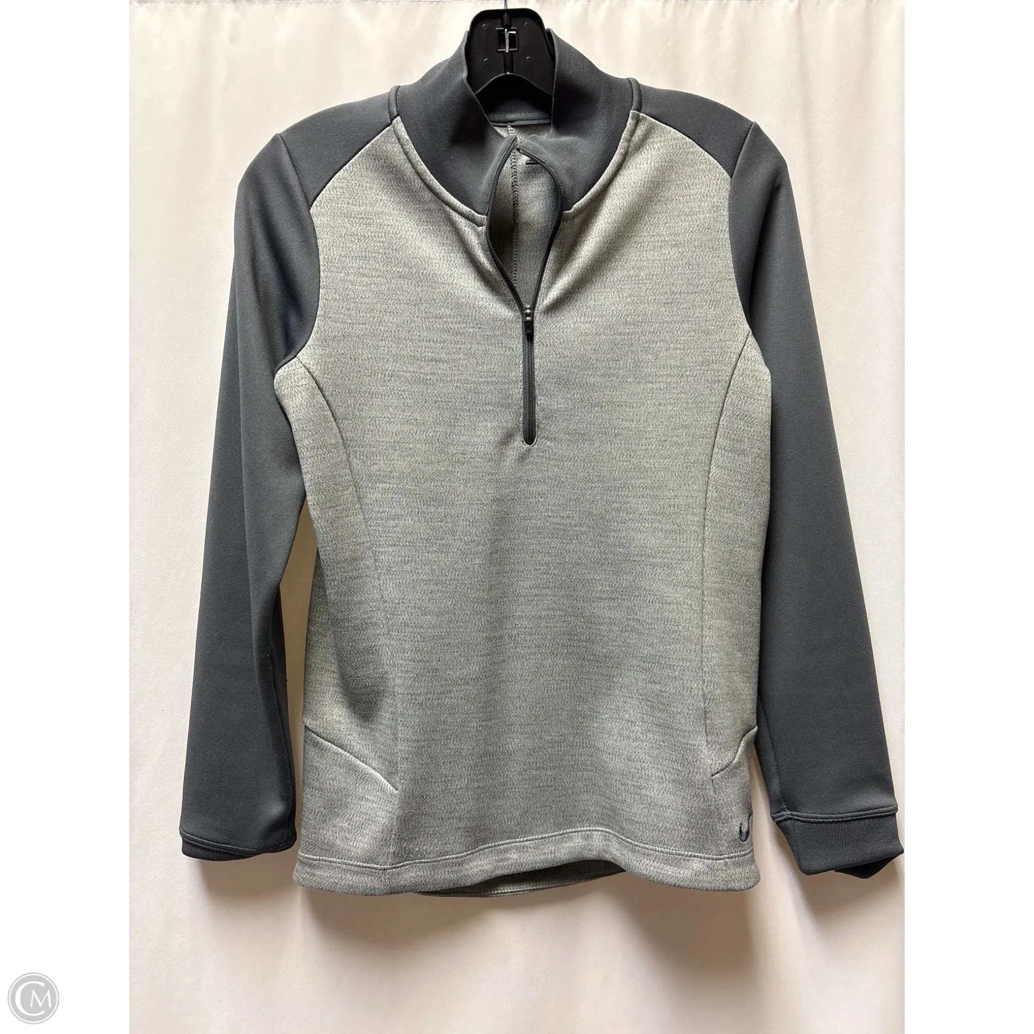 Athletic Jacket By Nike In Grey, Size: S Adjustable Cuff Light Day Jacket
