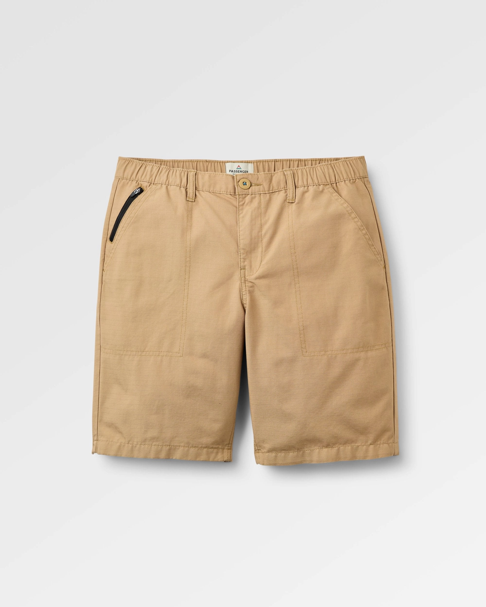 Durable Hem Finishing Rif-Raf Organic Cotton Ripstop Short - Biscuit