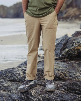 Eco Friendly Fabric Fashionable Cut Rif-Raf Organic Cotton Ripstop Trouser - Biscuit