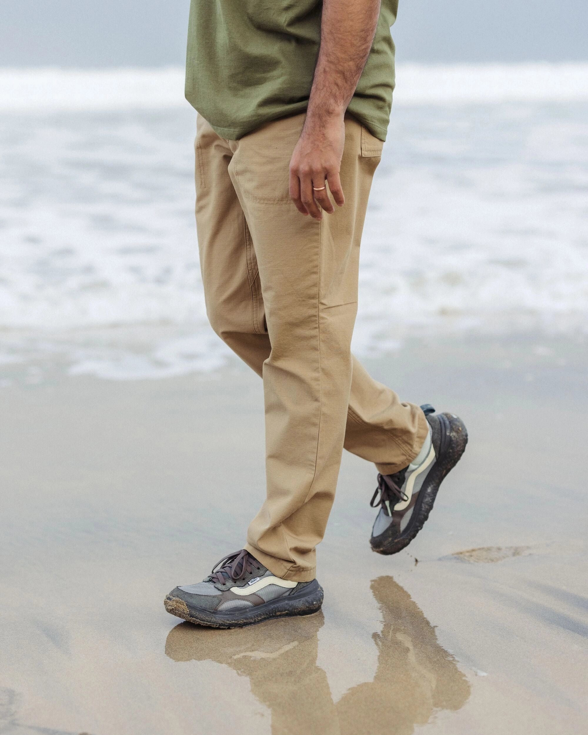Rif-Raf Organic Cotton Ripstop Trouser - Biscuit Tough Style