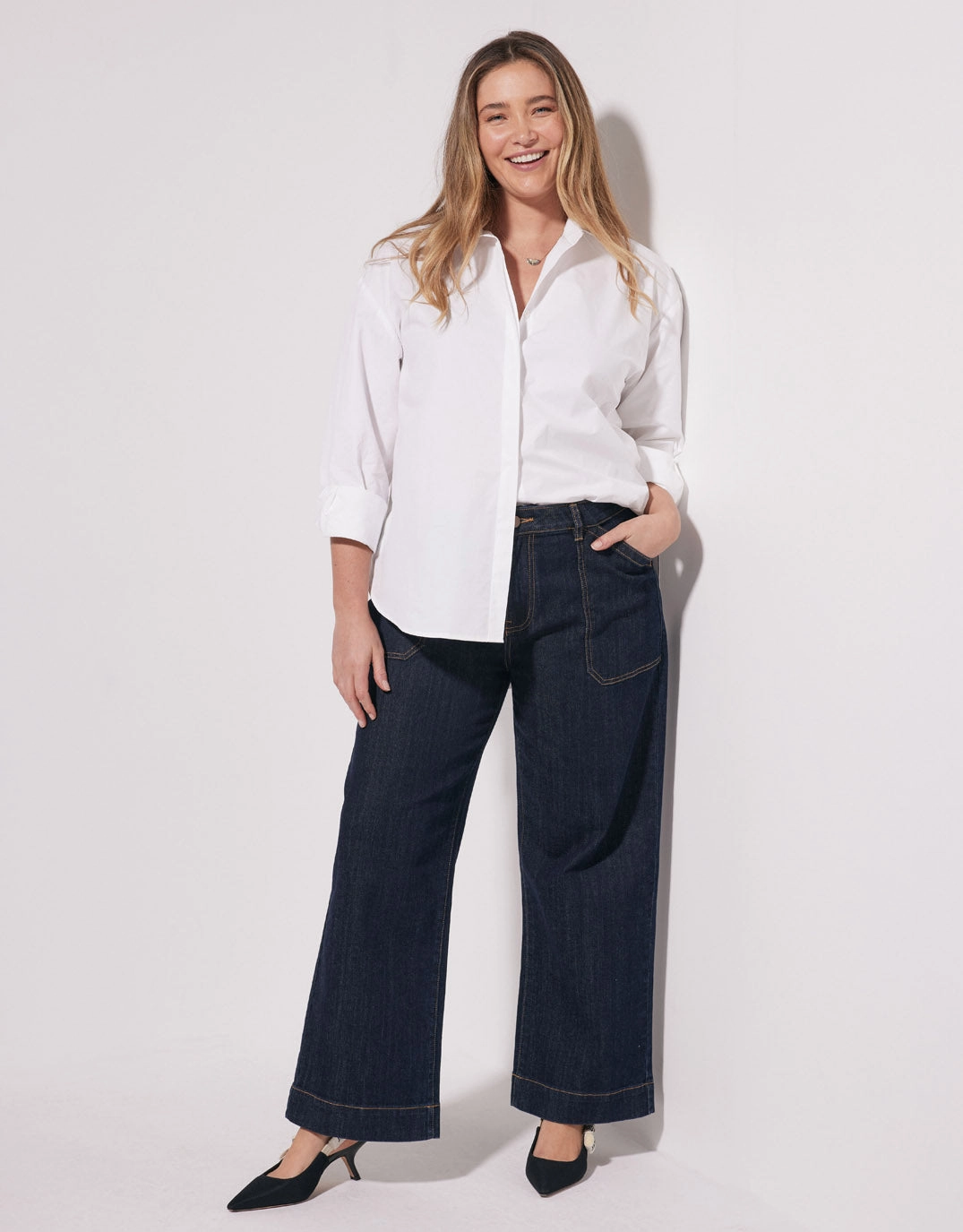 Catalina Wide Leg Jeans - Indigo Simple Touch Durable Eco Friendly