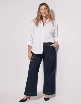Catalina Wide Leg Jeans - Indigo Simple Touch Durable Eco Friendly