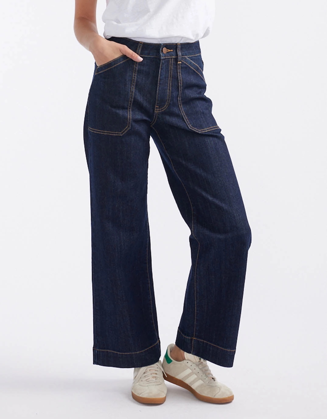 Active Touch Catalina Wide Leg Jeans - Indigo